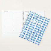 Blue Watercolor Floral Personalized Planner (Display)