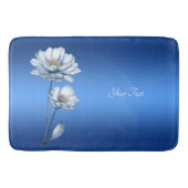 Blue Watercolor Flowers Bath Mat (Voorkant)