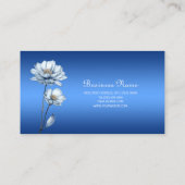 Blue Watercolor Flowers Business Card Visitekaartje (Achterkant)