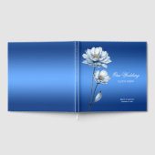 Blue Watercolor Flowers Guest Book Gastenboek (Volledig)