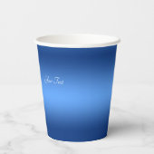 Blue Watercolor Flowers Paper cup Papieren Bekers (Achterkant)