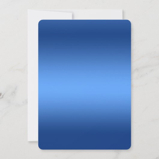 Blue Watercolor Flowers Save The Date (Achterkant)