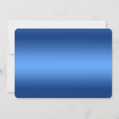 Blue Watercolor Flowers Save The Date (Achterkant)