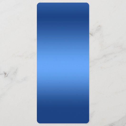 Blue Watercolor Flowers Wedding Menu