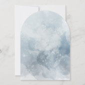  blue watercolor foliage First Holy Communion  Kaart (Achterkant)
