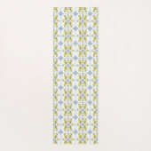 Blue Watercolor French Country Lemon Yogamat (Achterkant)