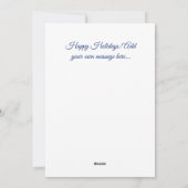 Blue Watercolor Holiday Card (Personalize) Feestdagenkaart (Achterkant)