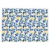 Blue Watercolor Lemon Groot Cadeauzakje (Achterkant)