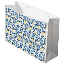 Blue Watercolor Lemon