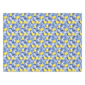 Blue Watercolor Lemon Pattern  Tafelkleed (Voorkant (Horizontaal))