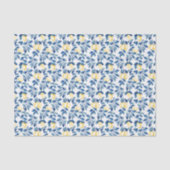 Blue Watercolor Lemon Tissuepapier (Voorkant)