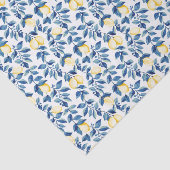 Blue Watercolor Lemon Tissuepapier (Detail)