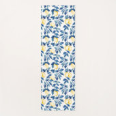 Blue Watercolor Lemon Yogamat (Voorkant)