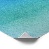 Blue Watercolor Ombre Poster (Hoek)