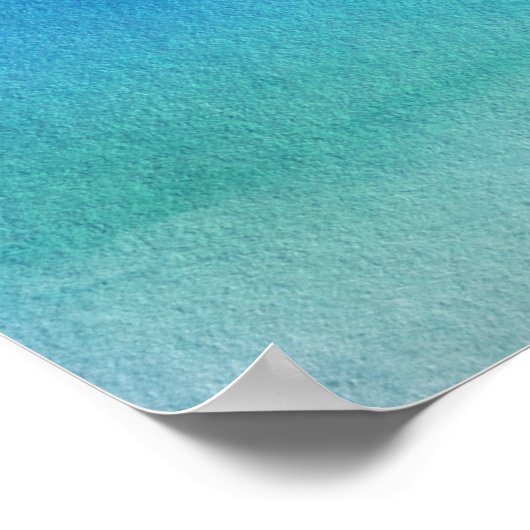 Blue Watercolor Ombre Poster (Hoek)