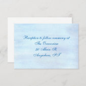 "Blue Watercolor" Ontvangstkaarten Informatiekaartje (Voorkant / Achterkant)