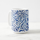 Blue Watercolor Paints Koffiemok (Voorkant links)