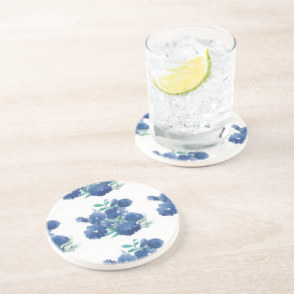   Blue Watercolor Round Coaster Zandsteen Onderzetter