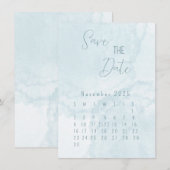 Blue Watercolor Save The Date (Voorkant / Achterkant)