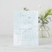 Blue Watercolor Save The Date (Staand voorkant)