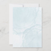 Blue Watercolor Save The Date (Achterkant)
