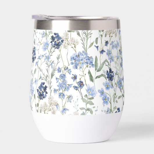 Blue Watercolor Wildflower (Rechts)