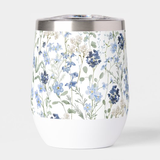 Blue Watercolor Wildflower (Voorkant)