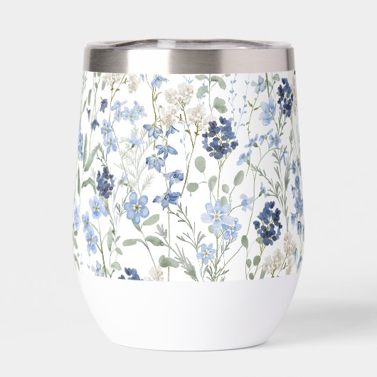 Blue Watercolor Wildflower (Achterkant)