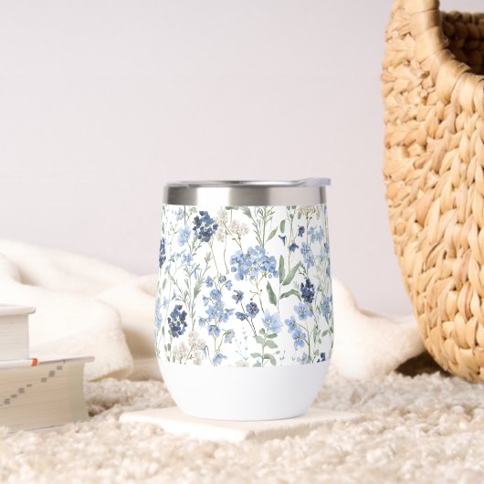 Blue Watercolor Wildflower (Woonkamer)