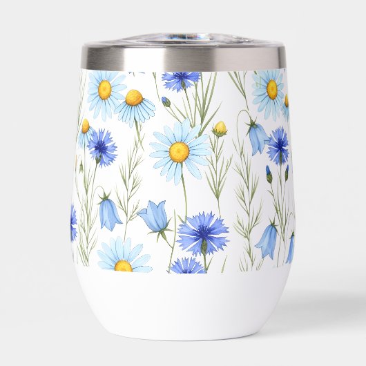 Blue Watercolor Wildflower (Voorkant)