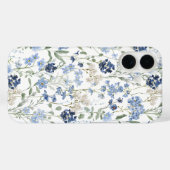 Blue Watercolor Wildflower Case-Mate iPhone Case (Achterkant (horizontaal))