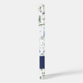 Blue Watercolor Wildflower Name Case-Mate iPhone Case (Achterkant / Links)