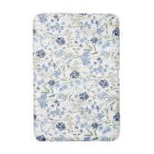 Blue Watercolor Wildflower Pattern Badmat (Voorkant Verticaal)