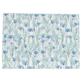 Blue watercolor wildflowers groot cadeauzakje (Achterkant)