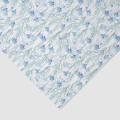 Blue watercolor wildflowers tissuepapier (Detail)