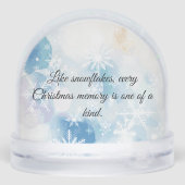 Blue Watercolor Winter Design Sneeuwbol (Achterkant)