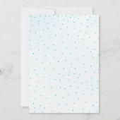 Blue Watercolor Winter Onederland First Birthday Kaart (Achterkant)