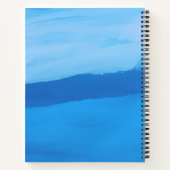 Blue watercolour tranquility notitieboek (Achterkant)