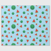 Blue Watermelon Wrapping Paper Cadeaupapier (Vlak)