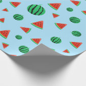 Blue Watermelon Wrapping Paper Cadeaupapier (Hoek)
