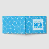 Blue Waterpool 50th Birthday Guest Book Gastenboek (Volledig)