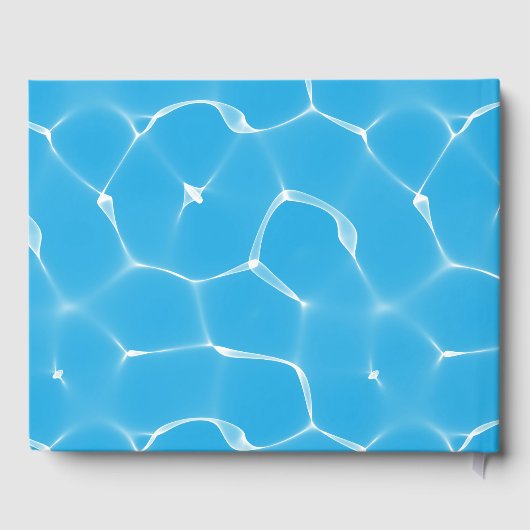 Blue Waterpool 50th Birthday Guest Book Gastenboek (Achterkant)