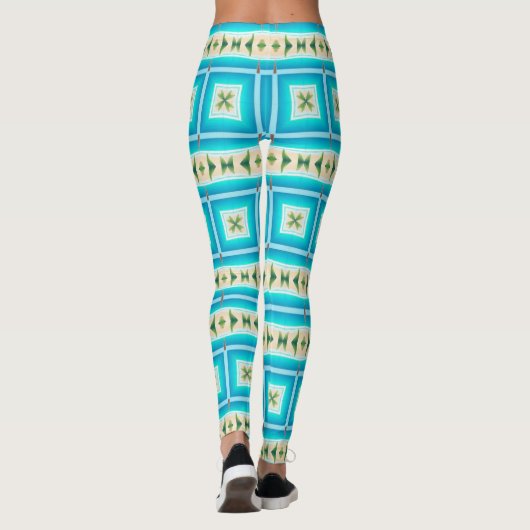 Blue Waters Beach Design Leggings (Achterkant)