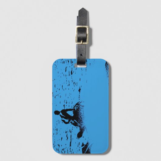 Blue Waters - Jet Ski Fun Bagagelabel (Voorkant (verticaal))