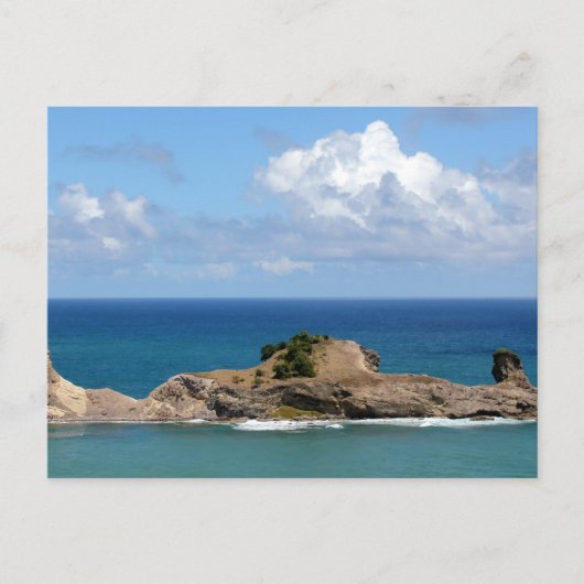 Blue Waters off Laborie, Saint Lucia Briefkaart (Voorkant)