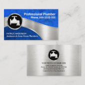 Blue Waters Plumber Silver Pipe Visitekaartje (Voorkant / Achterkant)