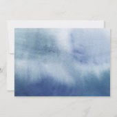 Blue Waterverf Afstuderen fotokaart Kaart (Achterkant)