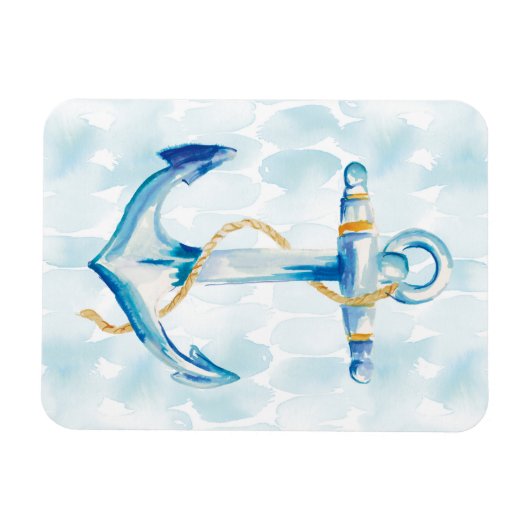 Blue Waterverf Anchor Magneet (Horizontaal)