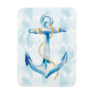 Blue Waterverf Anchor Magneet