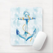 Blue Waterverf Anchor Muismat (Met muis)